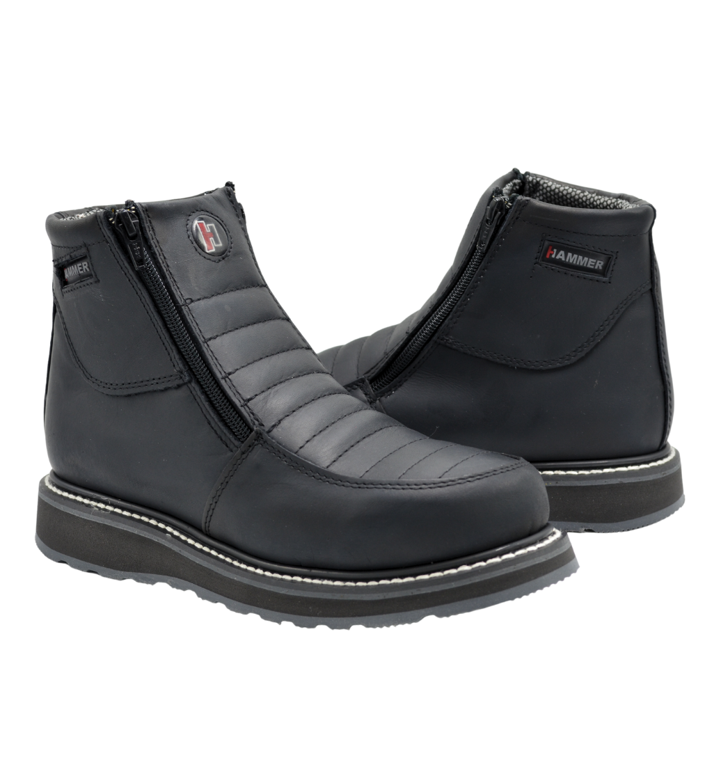 Ultra Flex 6" Zipper Double Density Work Boots Black