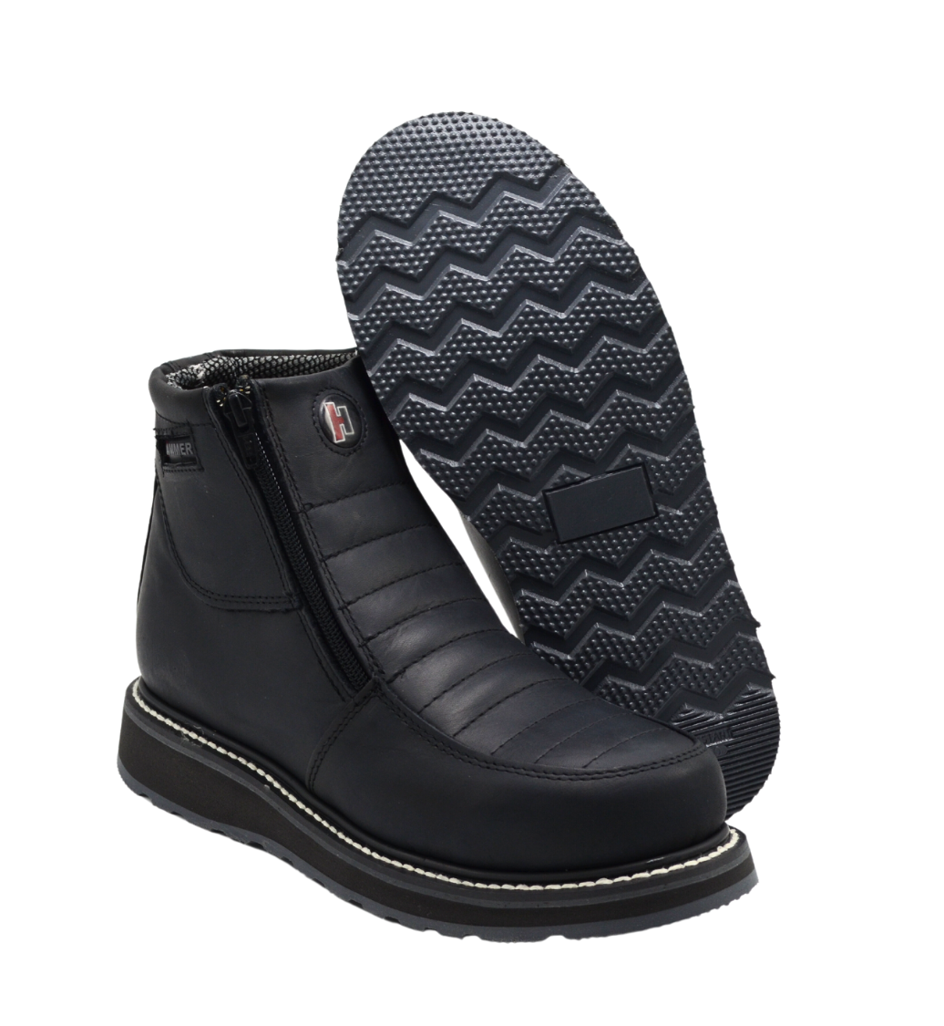 Ultra Flex 6" Zipper Double Density Work Boots Black