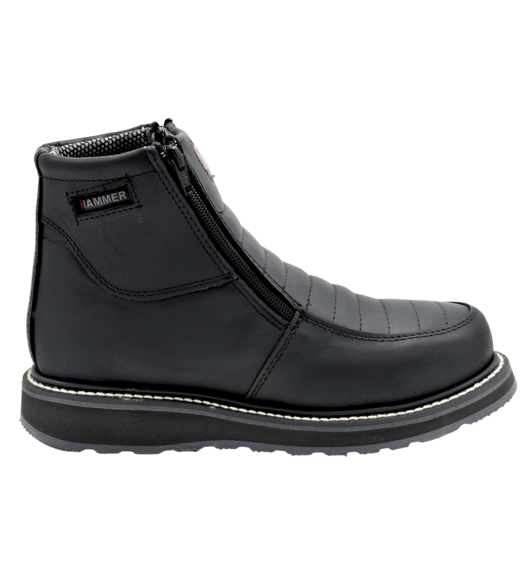 Ultra Flex 6" Zipper Double Density Work Boots Black