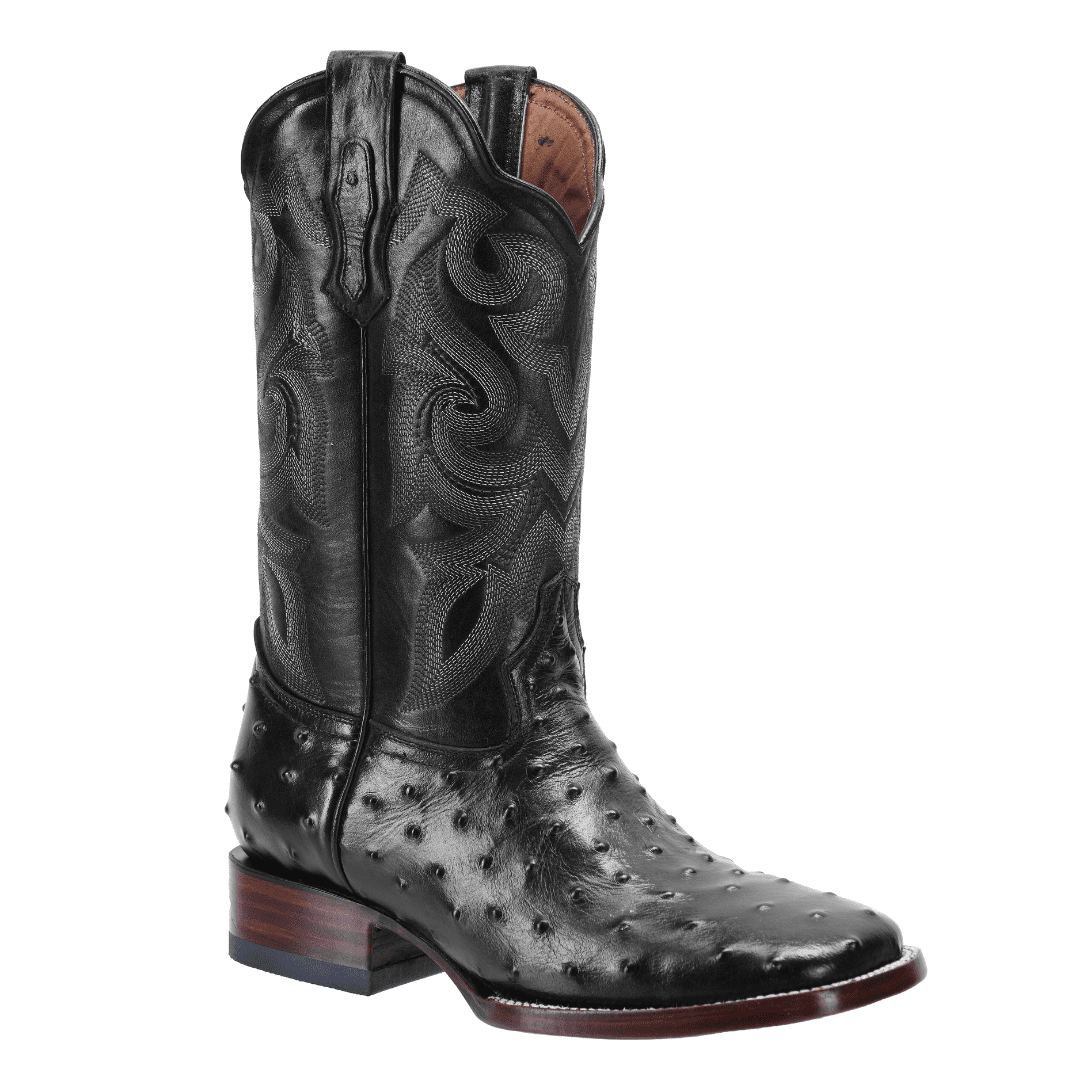 BD701 Bota Rodeo Avestruz Clon Negro