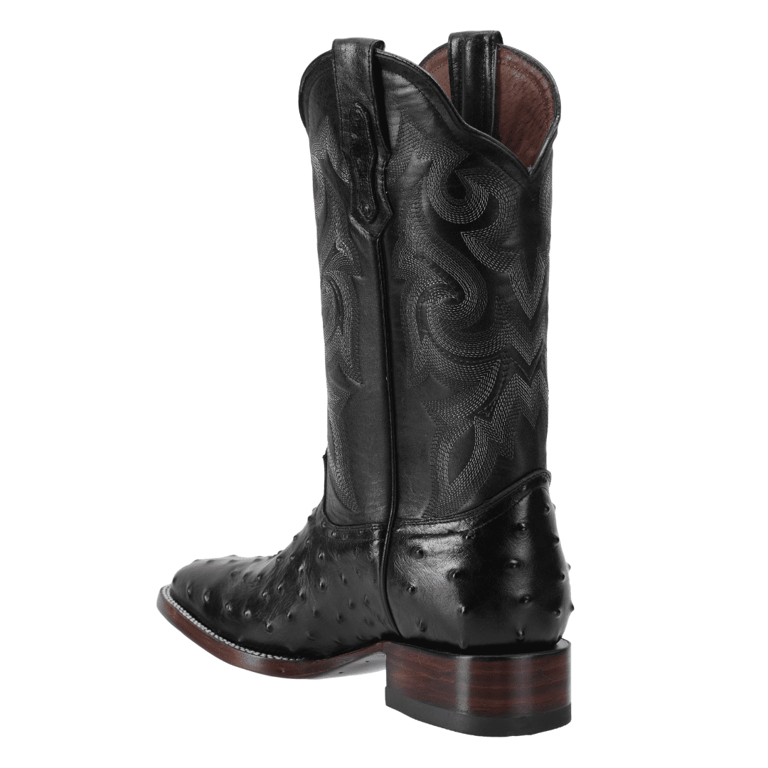 BD701 Bota Rodeo Avestruz Clon Negro