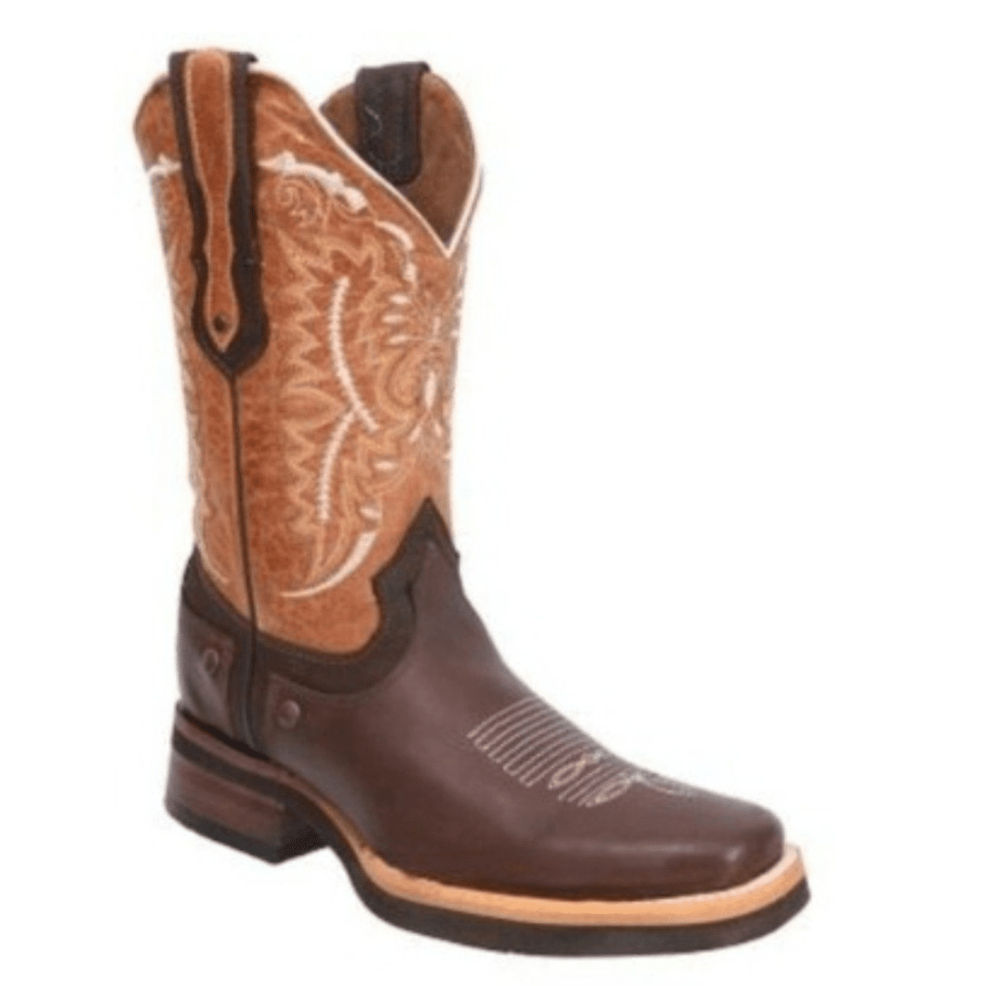 Sg512 Bota Rodeo Suela Hule Cafe Horma Ee Amplia-Se Recomienda Medio Numero Menos