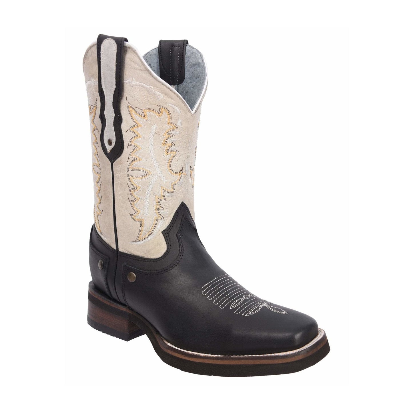 Sg512 Bota Rodeo Suela Hule Negro Horma Ee Amplia-Se Recomienda Medio Numero Menos