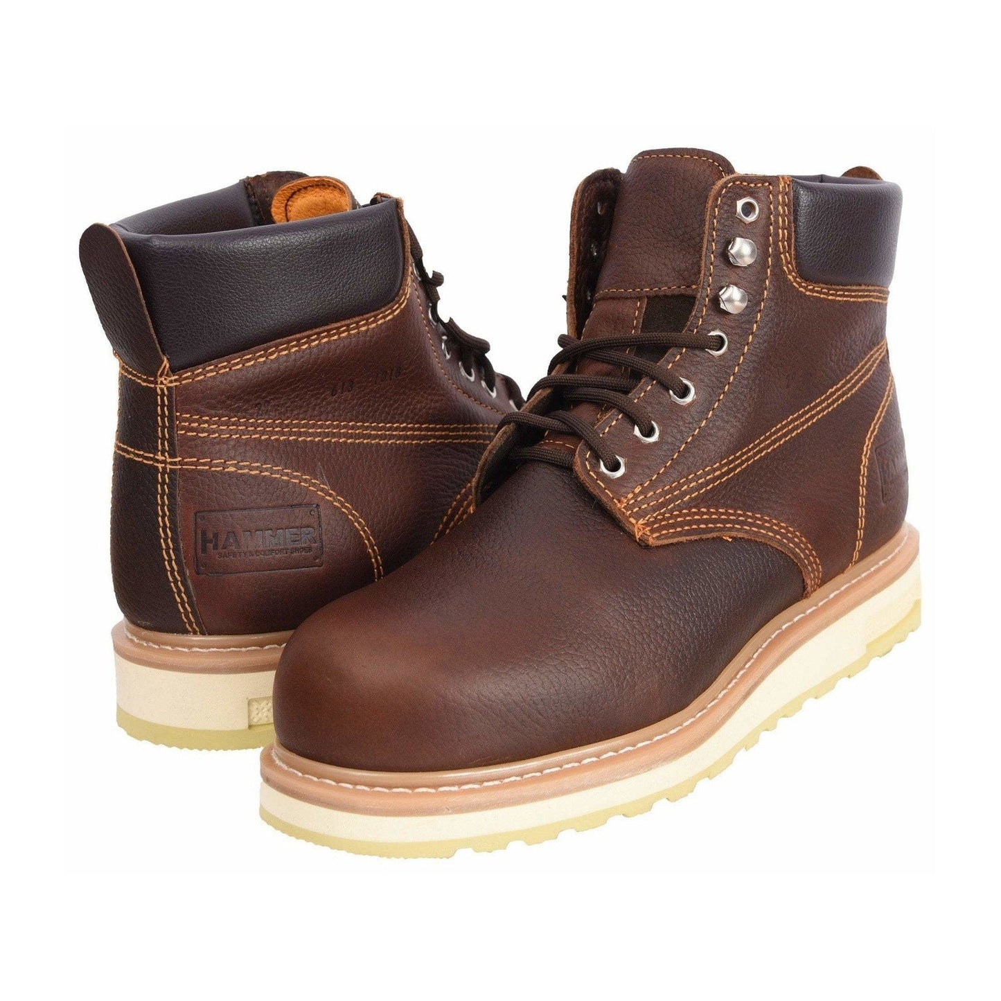 Acm613S Botin De Trabajo Hammer Steel Toe Doble Suela Roble