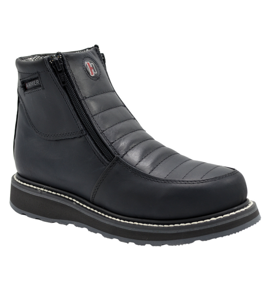 Ultra Flex 6" Zipper Double Density Work Boots Black