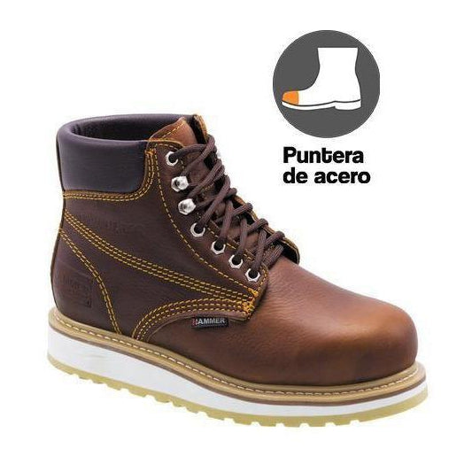 Acm613S Botin De Trabajo Hammer Steel Toe Doble Suela Roble