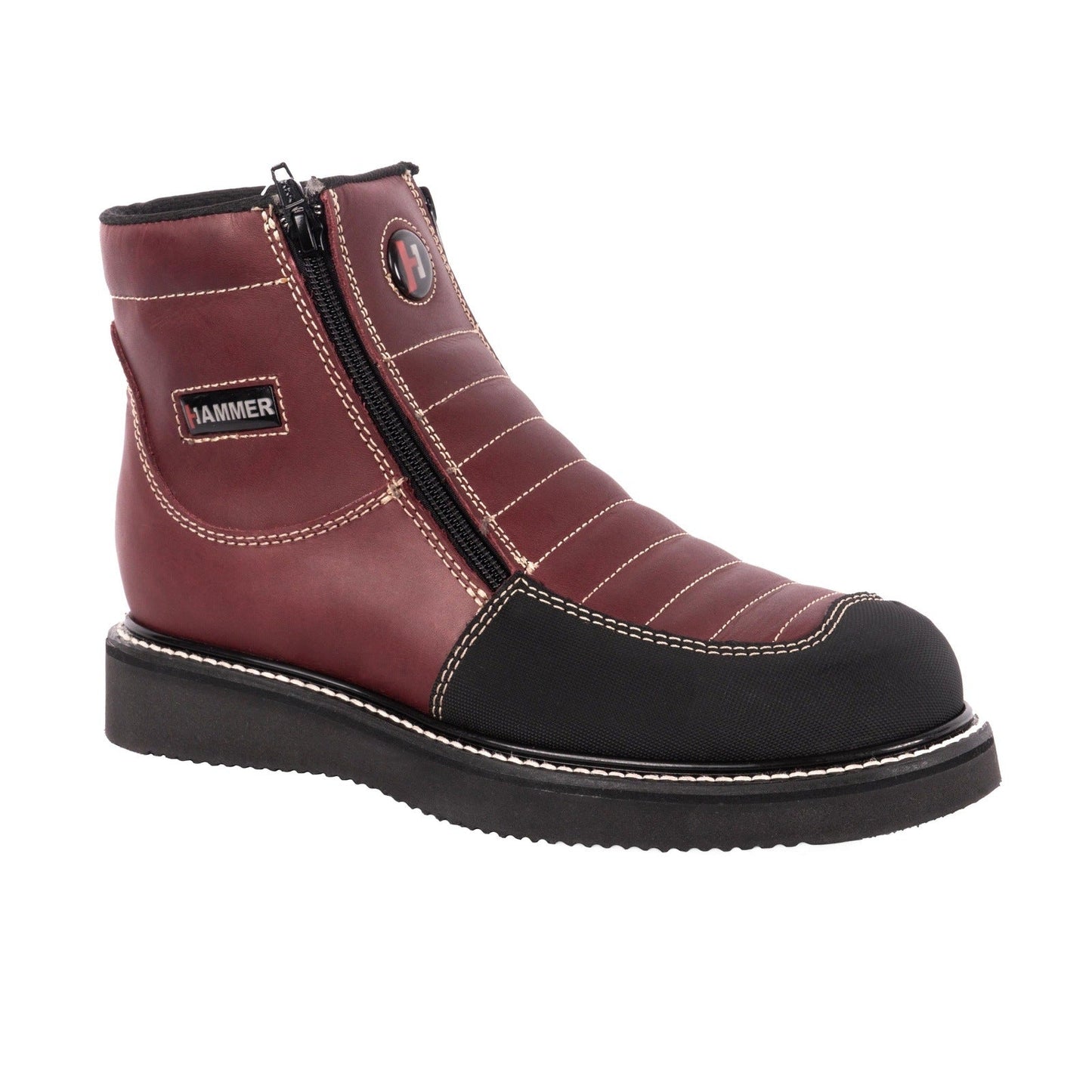 Hm338 Hammer Short Boots Zipper-Vino