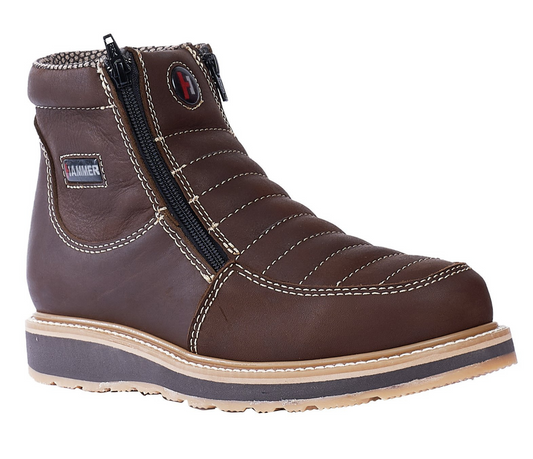 Ultra Flex 6" Zipper Double Density Work Boots Brown